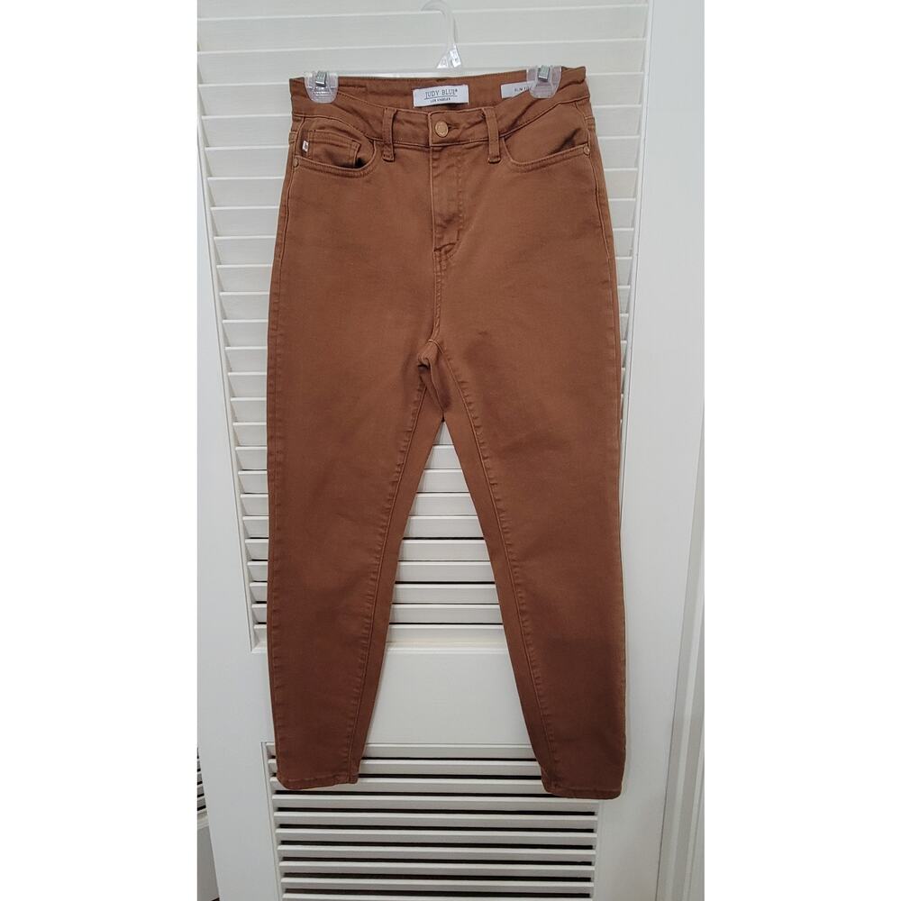 Judy Blue Jeans Women 5/27 Brown Stretch Slim Fit  JB88105 BRN Hi Rise W27"